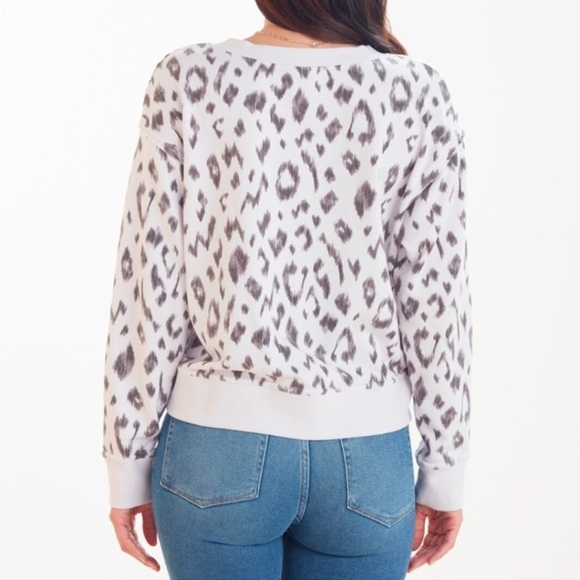 Michael Stars Camila V Neck Sweatshirt - Picture 2 of 13